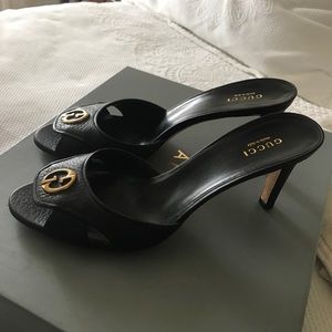 Gucci slides with heel 38 1/2 -New